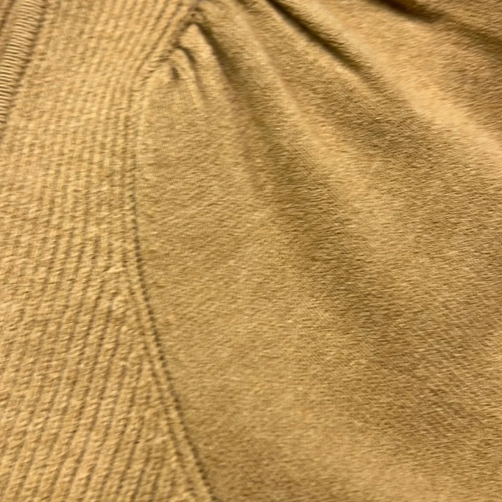 FRENCH CONNECTION NWT Milkmaid Boho Puff SLV SQ. Neck Mix Knit Camel Sweater L